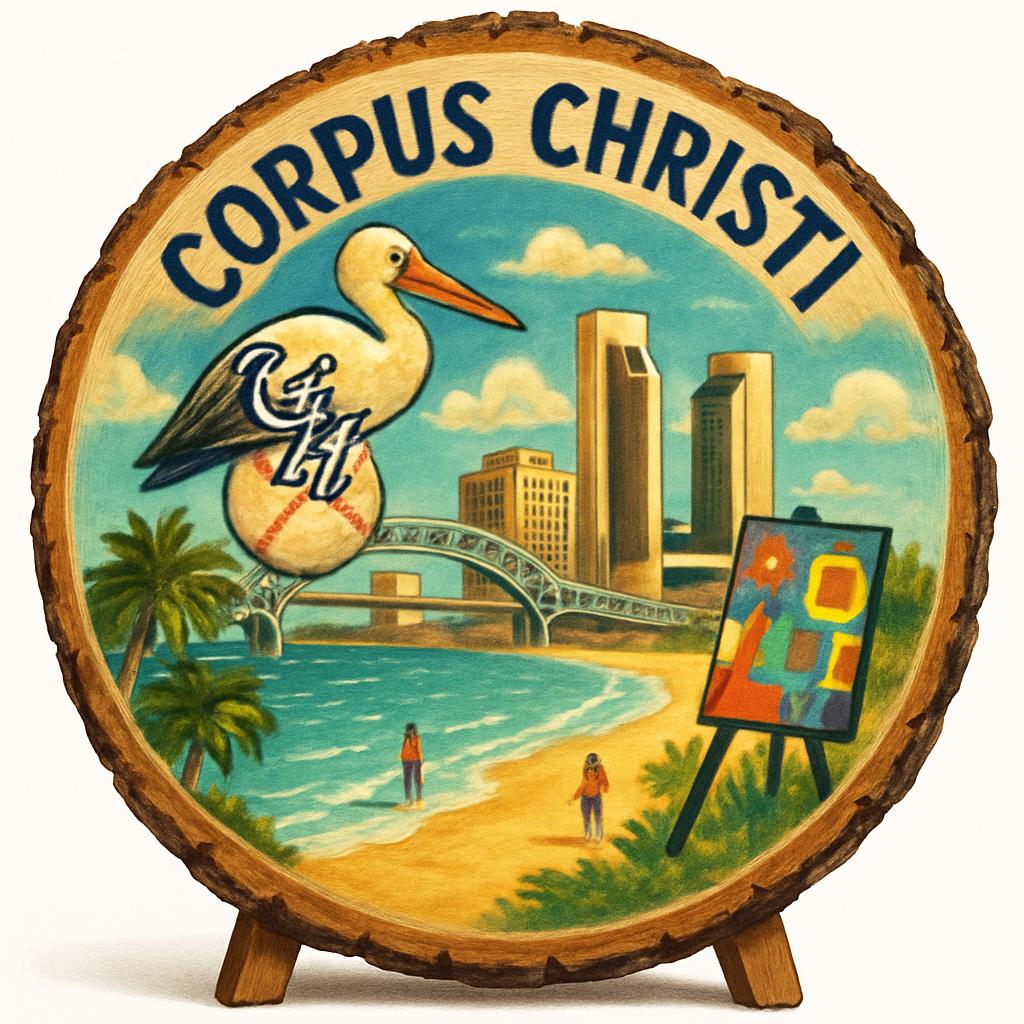 Corpus Christi Texas Souvenir Gift – Wood Slice Plaque for Wall or Table, United States Souvenir Gift for Tourists, Nautical Heritage Decorative Gift